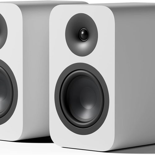 Bookshelf Speakers ,  Passive Studio Speaker ,  160W White Stereo Sound System Wooden losure for Home Theater/TV/Desktop/Indoor