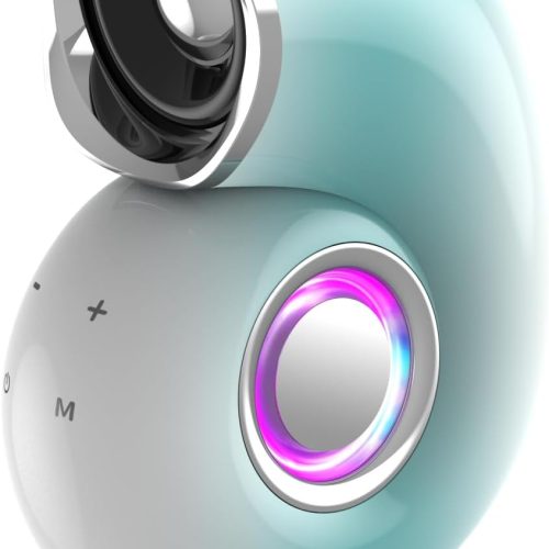 Conch Shape Portable Bluetooth Speaker Wireless，Stylish and unique Touchscreen Control Bluetooth stereo,10 RGB LED Modes AUX&USB Input for Home/Offices/Bathroom/Party/Outdoor/Beach, Gift Ideals(Green)