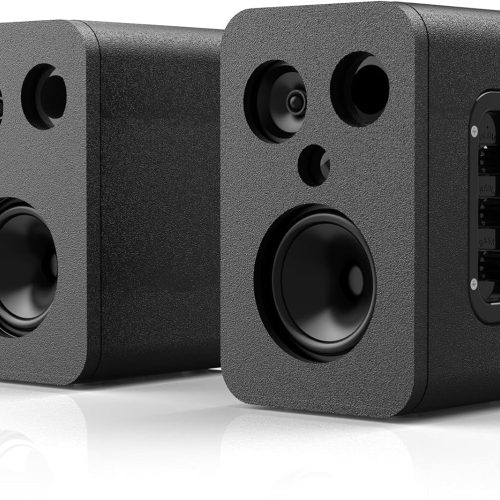 Speakers Bluetooth Wireless, Powered Bookshelf Speakers, Wooden Enclosure, 3D Surround Sound – Computer Speakers for Desktop PC, Home Entertainment,
