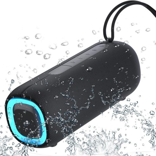 Portable Bluetooth Speaker, Wireless Bluetooth Speaker with Clear Loud Stereo Sound, IPX5 Waterproof Speakers with RGB Lights, BT5.3, Long Playtime,  Pairing for Home Outdoor Party Beach Travel