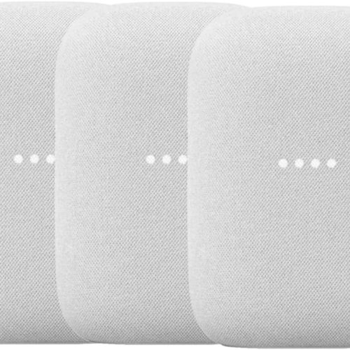 (3-Pack) Smart Speakers – Multi-Room Wireless Home Speaker Bundle with Bluetooth, Wi-Fi, Assistant, Stereo Sound, Voice Control & Smart Home Integration
