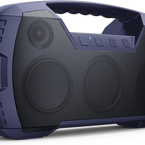 IPX7 Waterproof Bluetooth Speaker, 40W Portable Wireless Speakers, 32H Playtime, Stereo Loud Sound, Deep Bass, Bluetooth 5.0, Built-in Mic, for Party/Camping/Pool/Gifts, Beach-Navy Blue