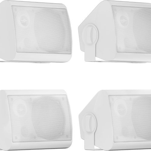 5.25 Inches 600 Watts Passive Indoor Outdoor Speakers Wired Waterproof,Wall Mount Speakers with Loud Volume Suitable for Patio,Garden Home Theater