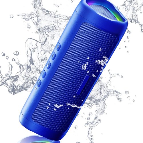 Bluetooth Portable Wireless Speakers with HD Sound, IPX5 Waterproof, Up to 20H Playtime,  Pairing, BT5.3, for Home/Party/Outdoor/Beach, Electronic Gadgets, Birthday Gift (Blue)