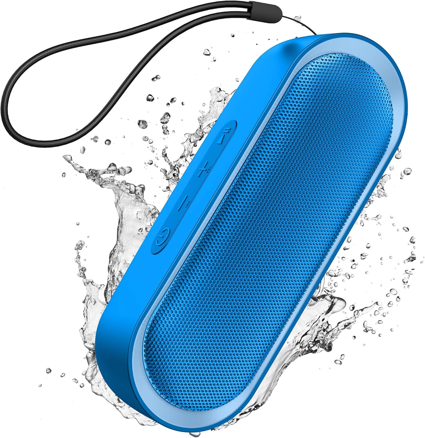 Bluetooth Speakers, Waterproof Portable Speakers with TWS, 24 Playtime, Stereo Sound, Wireless for Home Shower Pool Beach Outdoor (Blue)