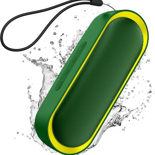 Bluetooth Speakers, Waterproof Portable Speakers with TWS, 24 Playtime, Stereo Sound, Wireless for Home Shower Pool Beach Outdoor (Green)
